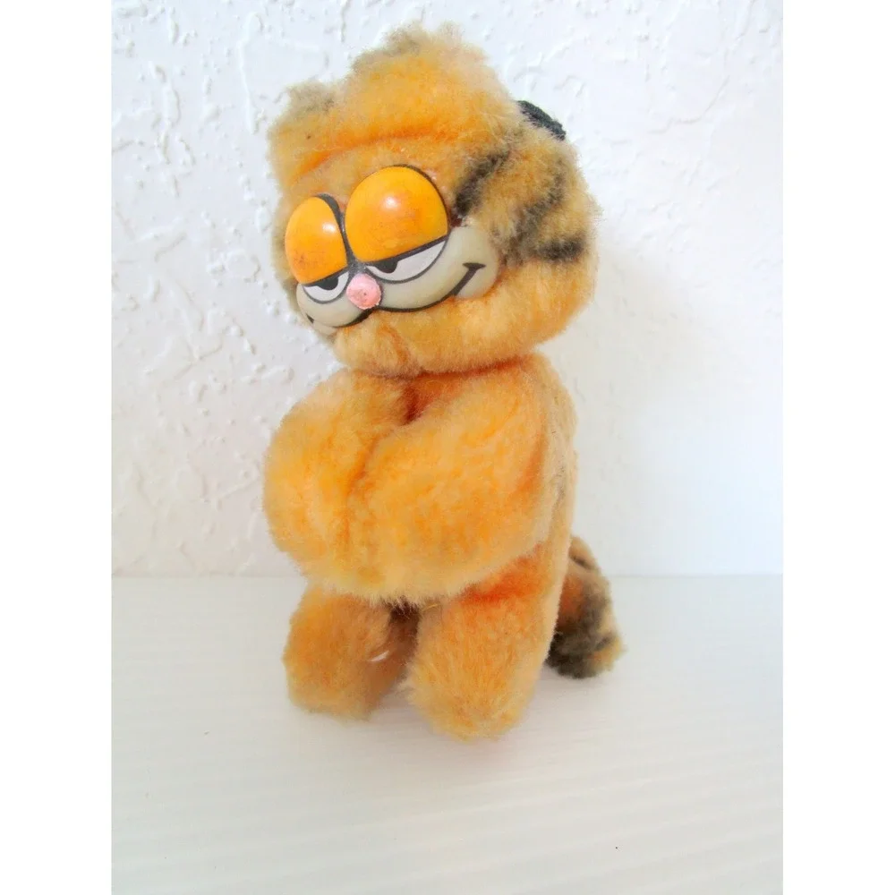 Vintage Garfield Plush Clip On Pencil Hugger 1980s by Dakin Spinning Head